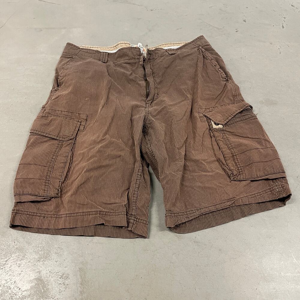 Vintage pinstriped OP cargo shorts 36